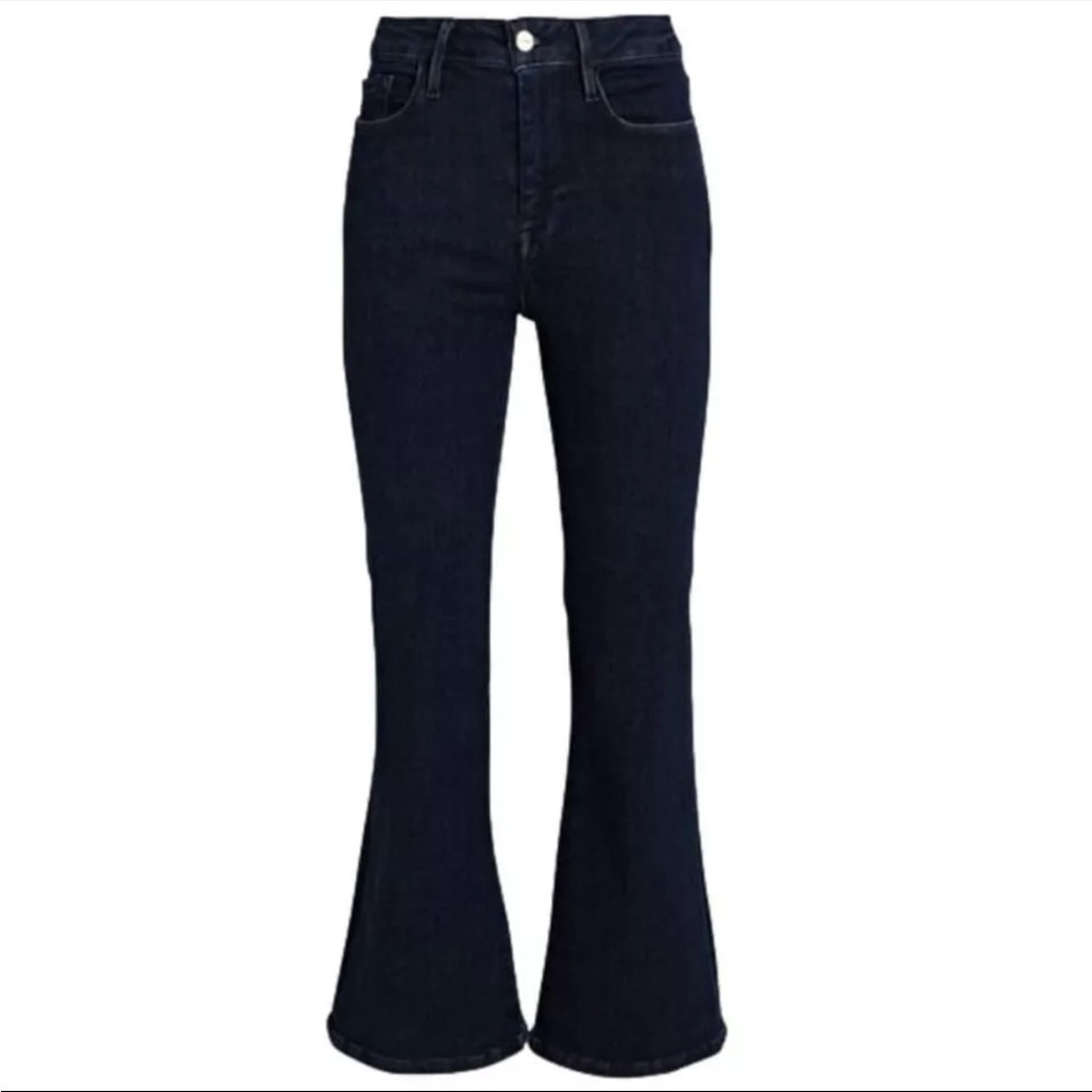 Frame Le One Crop Mini Boot Jeans Keller Dark Wash Size 2 J2